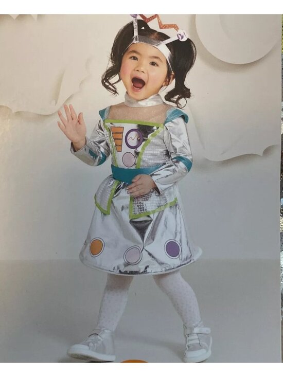 Hyde & EEK! Other - Hyde & Eek Toddler Robot Dress Size 12-18 mo Halloween Costume Silver NWT
